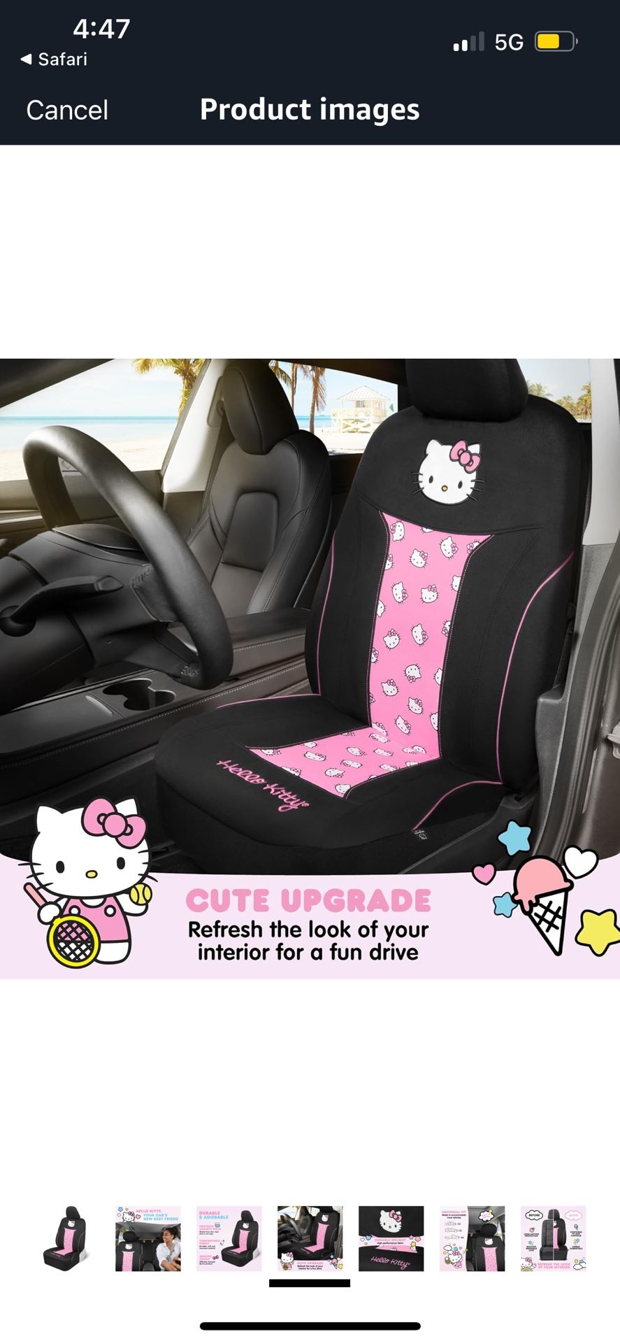 Hello Kitty Car Seat Cover Brand New
