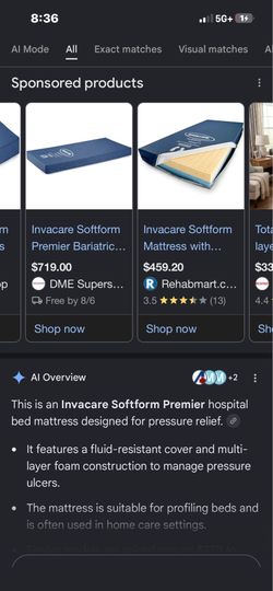 Invacare bed