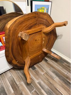 Large walnut coffee table