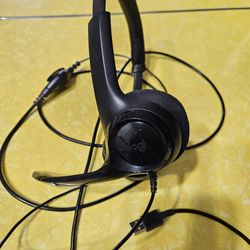 Almost New Logi Brand USB Headset With Mic, In-line Control