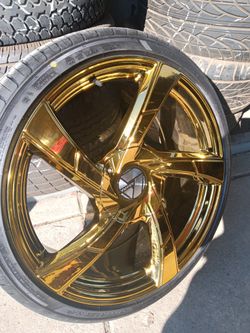 20" Gold Rims Brand New $1600
