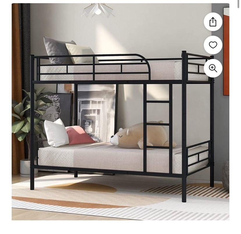 Black Metal Bunk Bed 