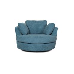 60% OFF ‼️ 54" Wide Fully Assembled Round Swivel Barrel Chair - Blue