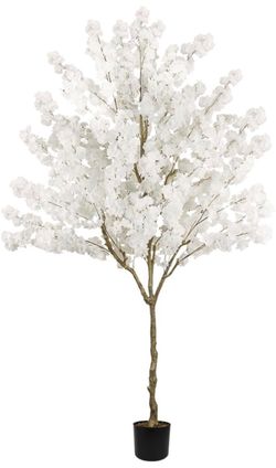 5.9FT Artificial Cherry Blossom Tree Indoor Decor Tall Fake Flower Tree