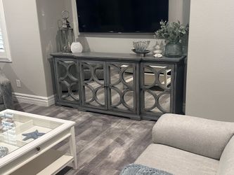 Gray sideboard cabinet credenza