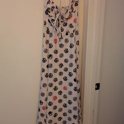 Milkmaid Midi Dress With Black And Red Dragon Pattern 