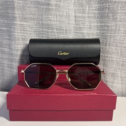Cartier Glasses Gold Frame
