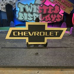 Chevrolet Logo Gold/Blk