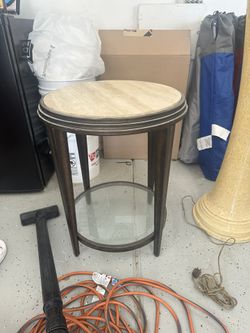 Side Table with beige Marble Top