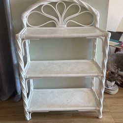 Rattan And Solid Wood Storage Shelves For $45 Pick Up In Miami Beach 