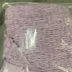 Woman’s Frill Trim Shirred Flare