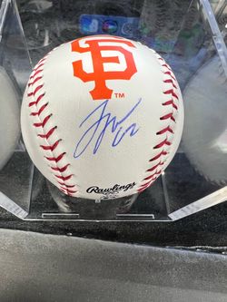 Logan Webb Autographed SF Logo Baseballs Beckett Witness