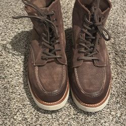 Leather Casual Moc Toe Boot