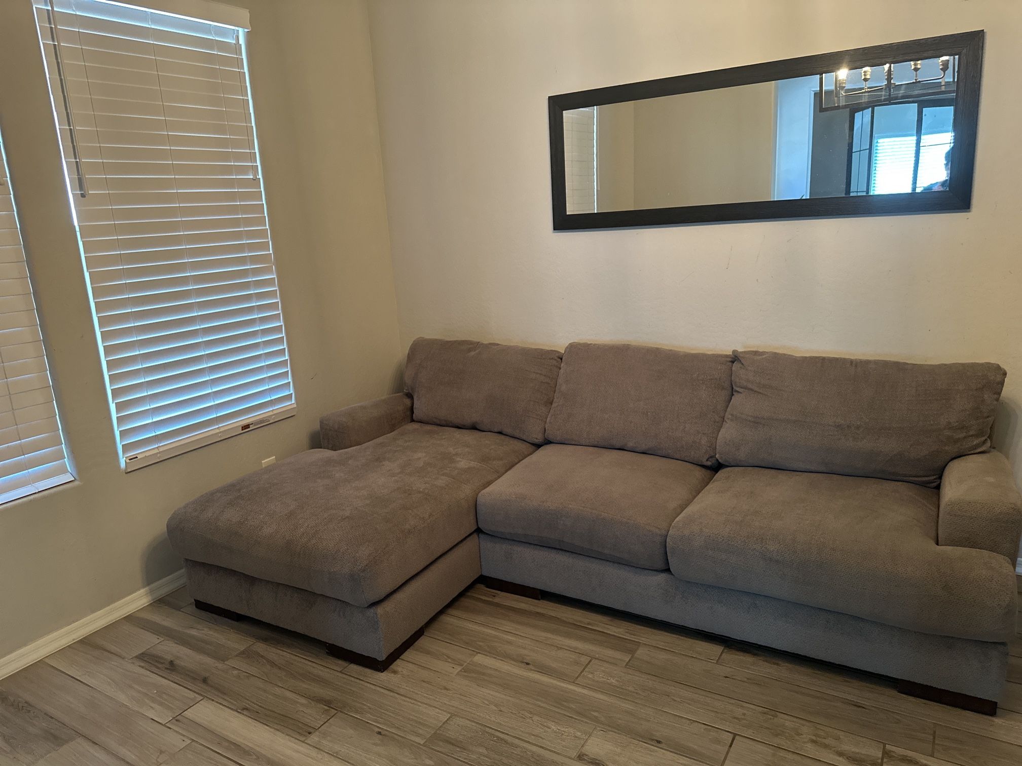 Gray Sectional Couch with Chaise