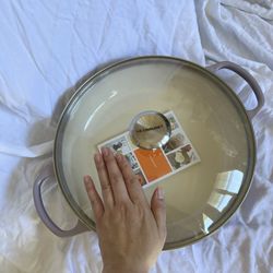 3.5 Le Creuset Provence Blue bell purple 3.5 Qt Braiser W Glass Lid