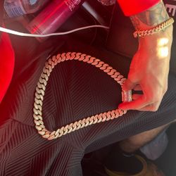 Miami Cuban Link Sirconia Baguettes ,vvs,moissonite