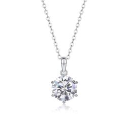 Fifty8 1ct Moissanite Necklace, 925 Sterling Silver – Gift Box