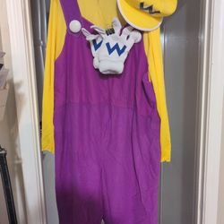 Wario Costume W Hat And Gloves 