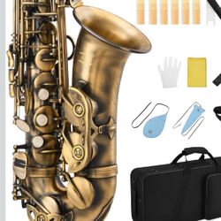 LIKE NEW – Eastar Alto Saxophone (Antique Bronze) – Complete Kit 