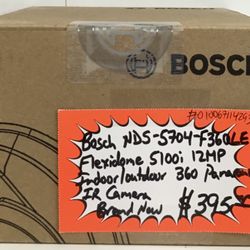 Bosch NDS-5704-F360LE Flexidome 5100i 12MP Indoor/ Outdoor 360 Panoramic IR Camera Brand New 