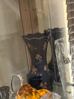 Vintage Bareuther Waldsassen "Echt Cobalt" Porcelain Vase,