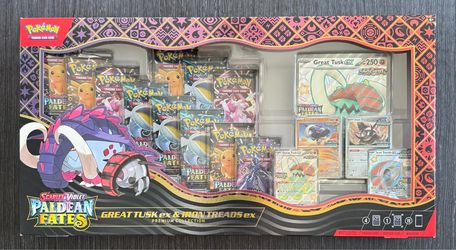 Pokémon Paldean Fates Great Tusk ex & Iron Threads ex Premium Collection (Brand New Sealed)