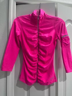 Bebe Sport Pink Zip-Up Jacket – Size Small