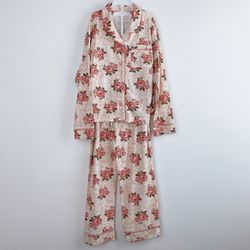 Tahari Girls Long Sleeve Pajamas Set Size 5/6, Soft Fabric Floral Print PJ Sets