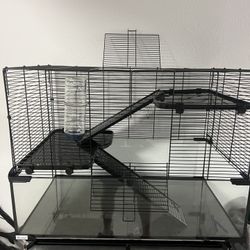 Pawhut Large Hamster Cage W/ Tempered Glass Bottom