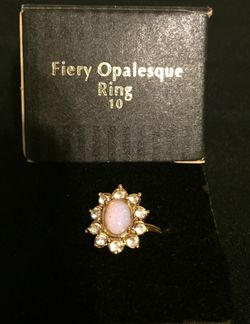 Avon New Fiery Opalesque Ring size 10