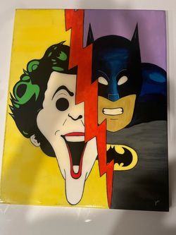 Batman vs Joker Original Acrylic Painting