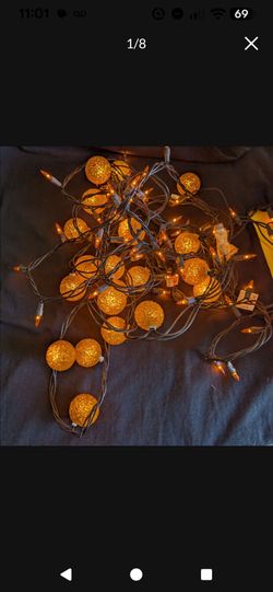 Led lights Halloween / fall decoration 2 strands orange lights