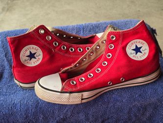 Red Converse High Top size 8 Men 9.5 women