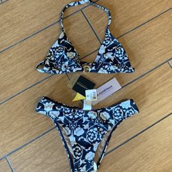 Cia Maritima Black Floral Cheeky Bikini From Brazil 