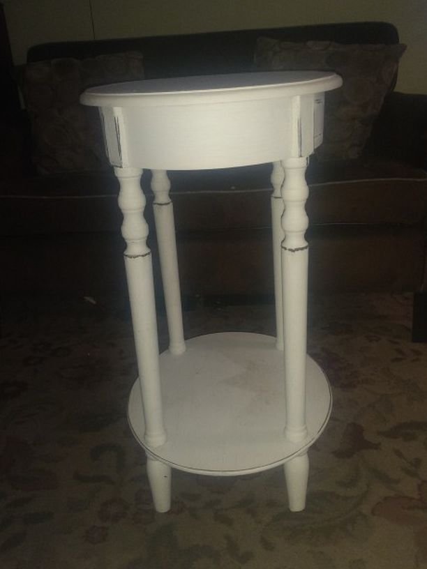 Two Tier Shabby Chic Lamp Table