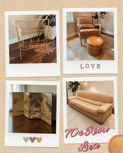 70s Retro Luxe Collection — Vintage Leather, Brass & Chinoiserie
