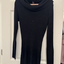 Black Cotton Dress With Shimmers Size Large