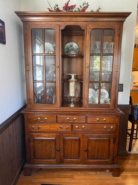 Antique Wood China Cabinet - Lowered PRICE!