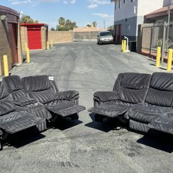 *Free Delivery* Like New Dark Gray Reclining Set