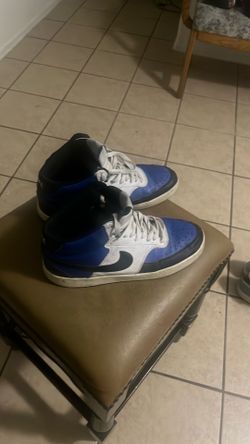 Used Nike Court Vision Mid in the "Game Royal" colorway.