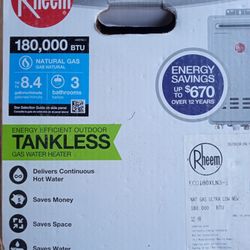 Brand New RHEEM TANKLESS GAS WATER HEATER 