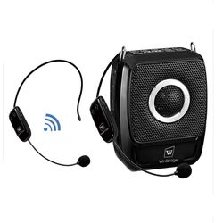 WinBridge Voice Amplifier with Two Wireless Headset Microphones, 25W Portable PA System, Bluetooth Speaker and Microphone for Teachers, Presentation, 
