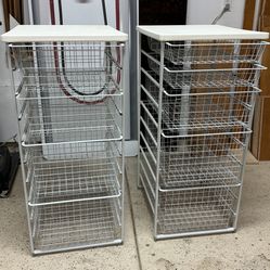 Two Metal Storage Organizer  In excellent Condition