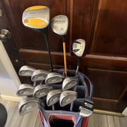 COMPLETE CHEAP GOLF SET IRONS WOODS DRIVER HYBRID WEDGES PUTTER BAG