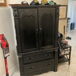 Armoire (walnut color painted)  67inches tall
