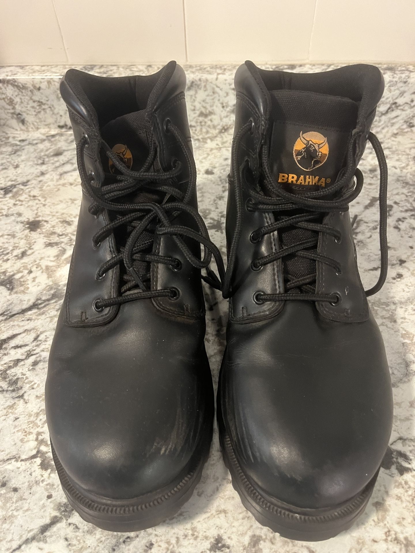 Brahma Men’s 11.5 Soft Toe Black Work Boots 