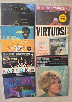10 vintage SYMPHONY ORCHESTRA  and other 33 rpm vinyl records