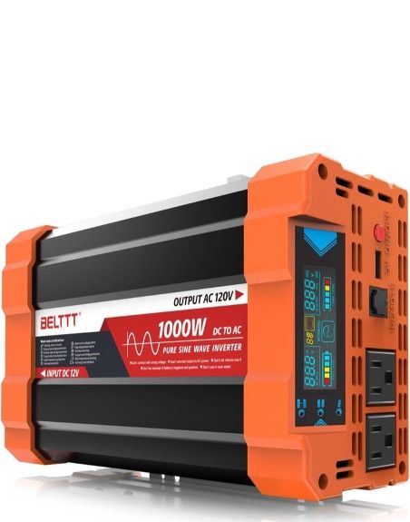  1000Watt Pure Sine Wave Inverter 12V DC to 120V AC