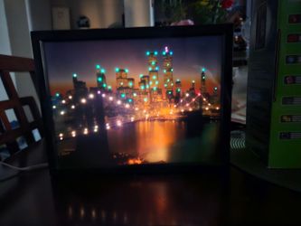 LED Light-Up City Skyline Wall Art