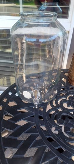 Glass beverage container. Approximately 2.5 gallon